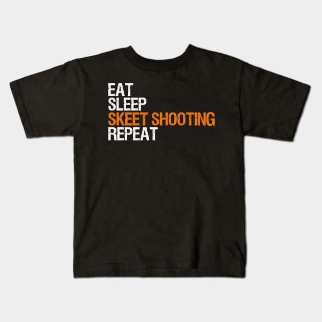 skeet shooting clay pigeon shooter gift Kids T-Shirt by TK Store